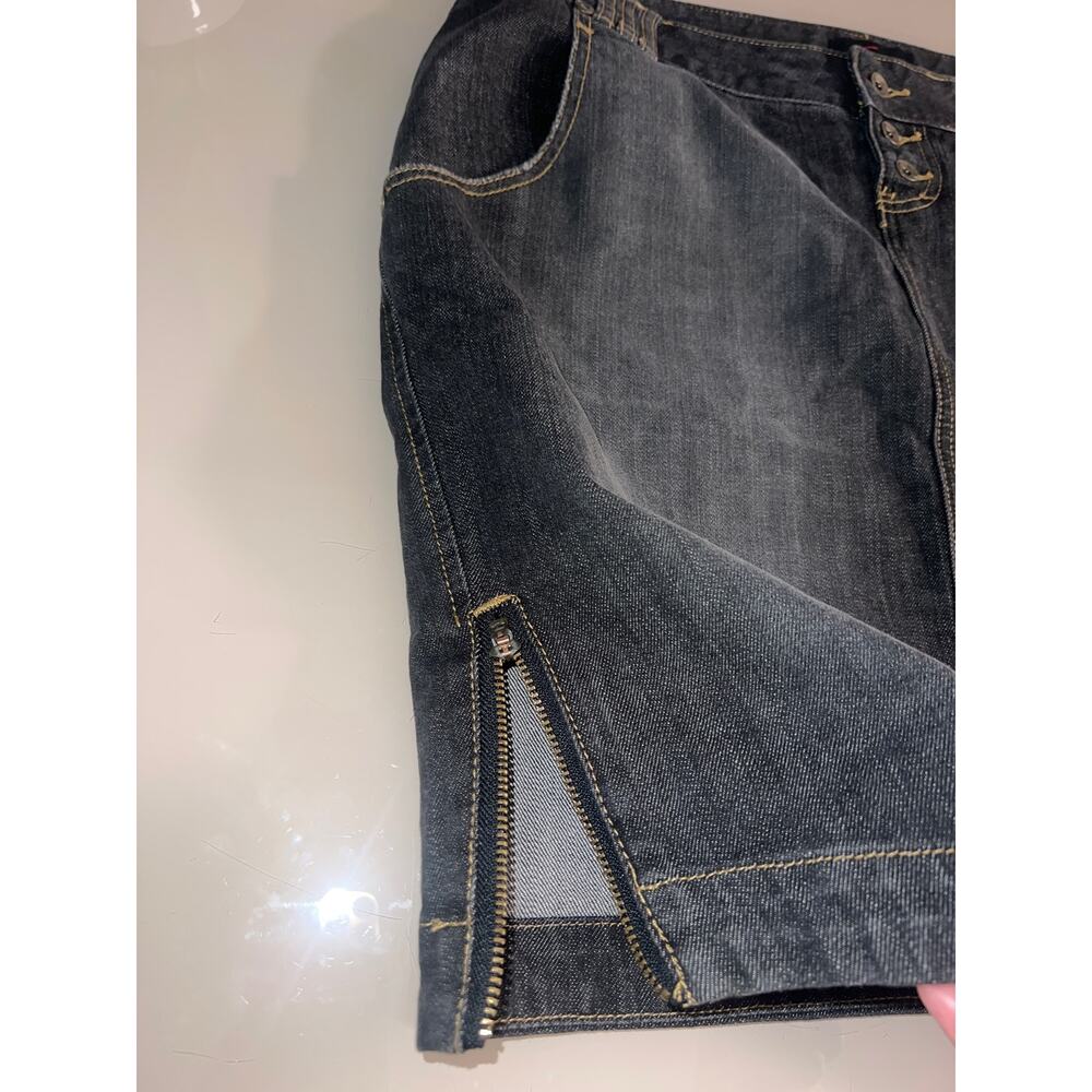 Torrid gray/dark blue Jean Skirt 12 98% cotton NWOT - Picture 6 of 14